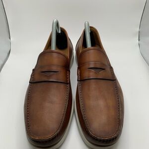 Magnanni Mens Brown Slip On Driving‎ Loafers Size 8M EUC Shoes